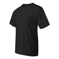 HANES COTTON SS BEEFY T-SHIRT- Black