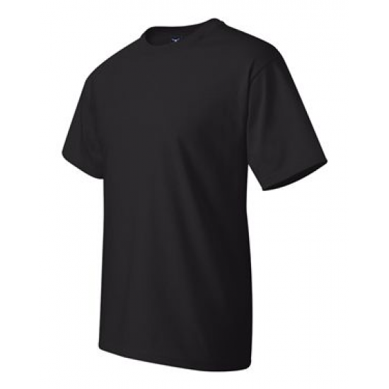 HANES COTTON SS BEEFY T-SHIRT- Black