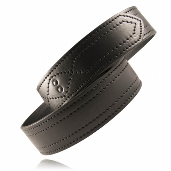 LEATHER GARRISON PANT BELT, VELCRO LINED