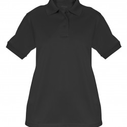 Ladies Elbeco UFX Tactical Short Sleeve Polo Shirt- Black
