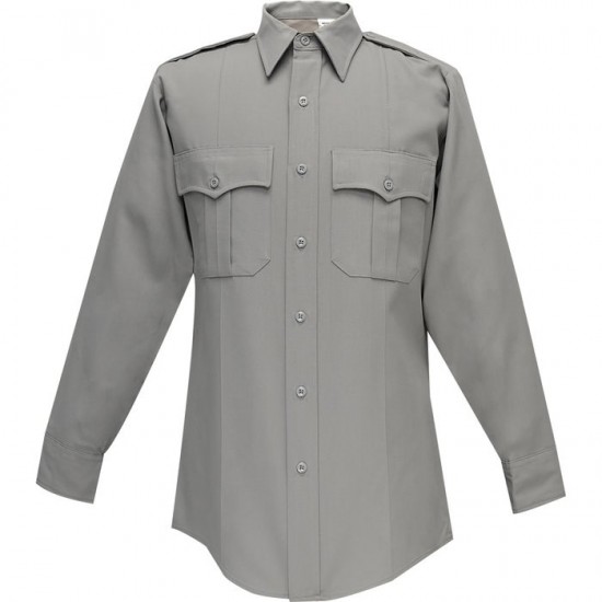 MEN'S COMMAND 100% POLYESTER LONG SLEEVE SHIRT W/ZIPPER