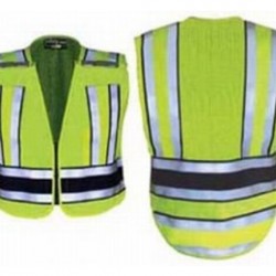 HIVIS YELLOW SAFETY VEST WITH NAVY BAND AND POLICE LETTERING